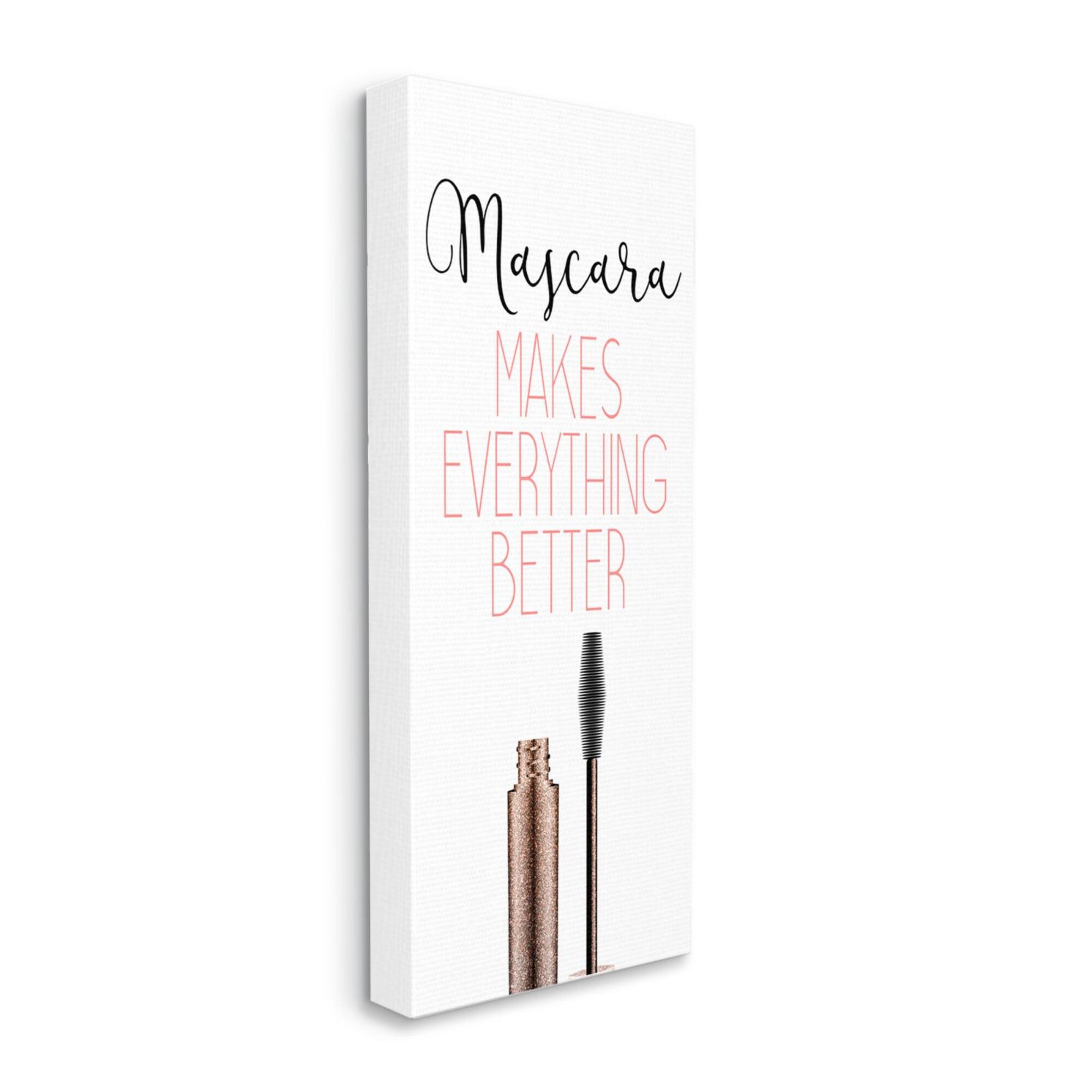 Stupell Industries Mascara Fashion Designer Modern Pink Word Canvas Wall Art